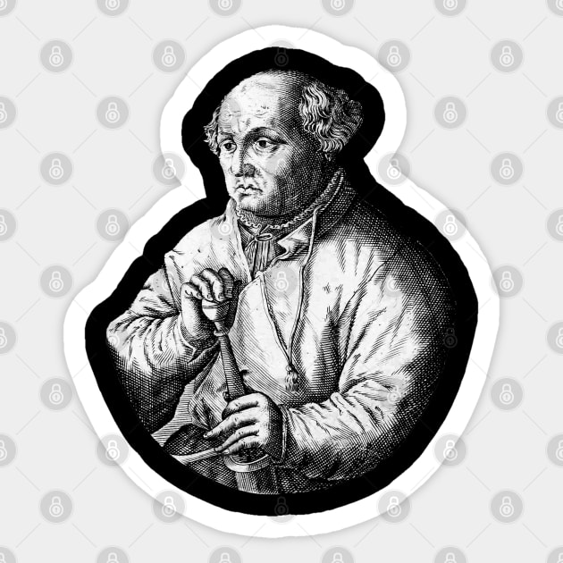 Paracelsus Famous Occutist Alchmist Magick Hermeticism Sticker by Witchy Ways